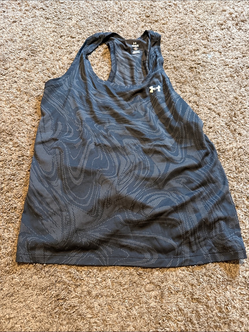 Under Armour Black Patterned Racerback Performance Tank